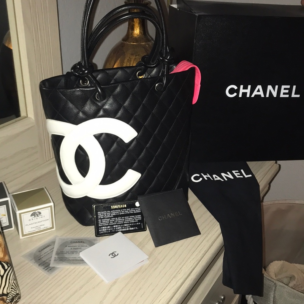 Authentic Chanel Cambon Ligne Quilted Tote